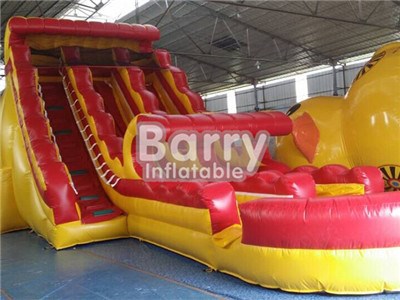 Commercial Red Fire Wet Inflatable Slides For Residential BY-WS-069